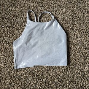 Old Navy Silver Halter Crop Top